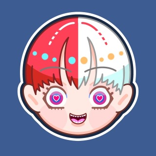 カートゥーン風　顔イラスト　表情差分（例）