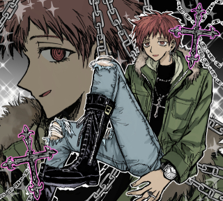 オリキャラ　赤髪十字架モチーフ