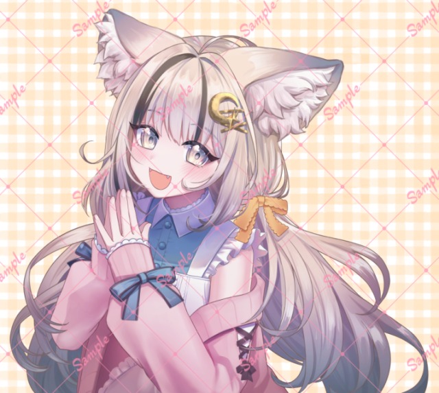 バストアップイラスト、衣装デザイン