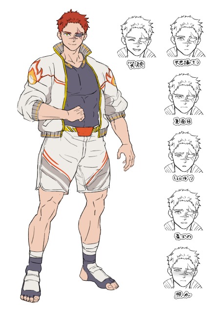 格闘系男性ラフ