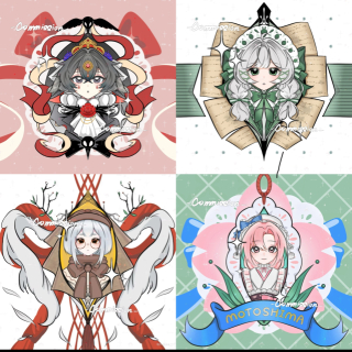 左右対称のかわいいアバター