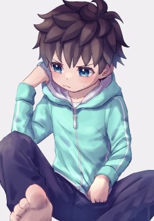 パーカーの男の子