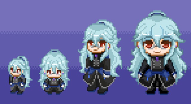 ドット絵　キャラクター4パターン