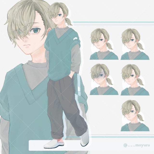 全身立ち絵(表情差分あり)