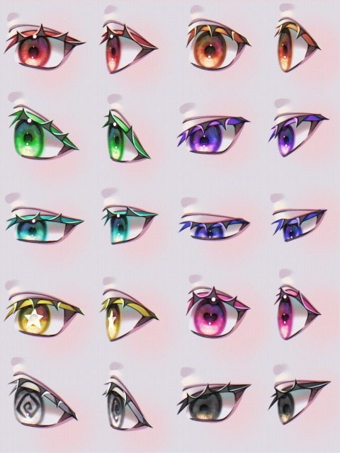 目の描き分け