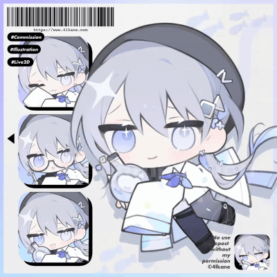 【サンプル作品】動くデフォルメイラスト✦🪼