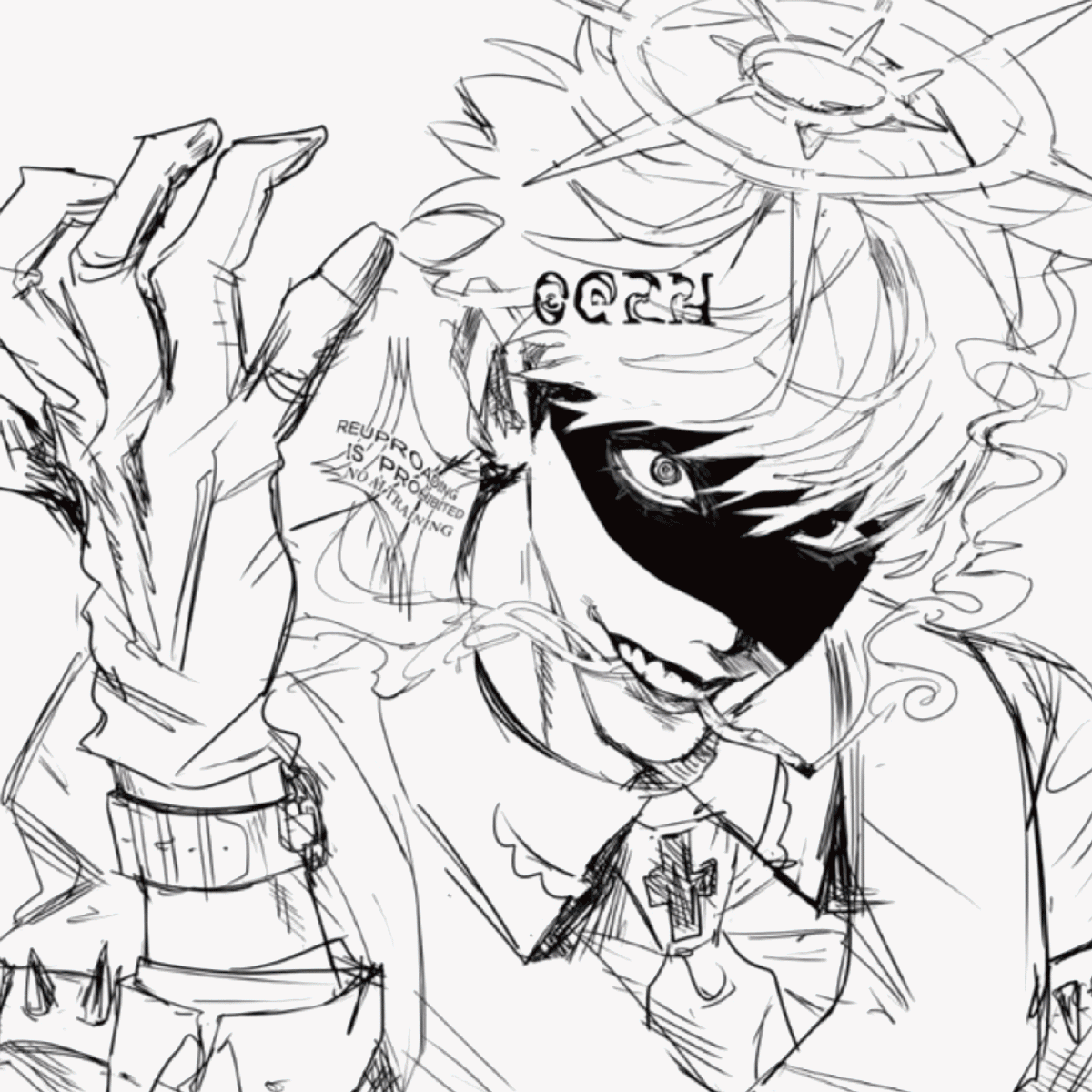 モノクロイラスト