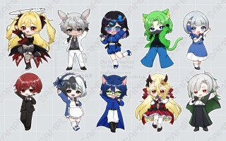 2.5頭身SDイラストサンプル