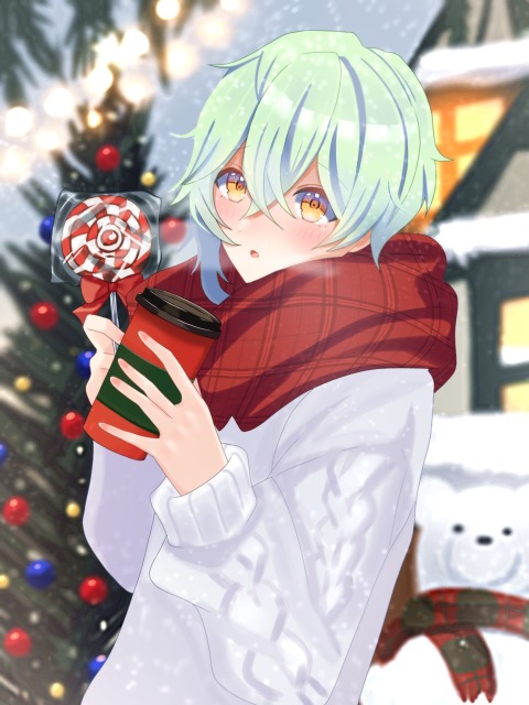 一枚絵　クリスマス