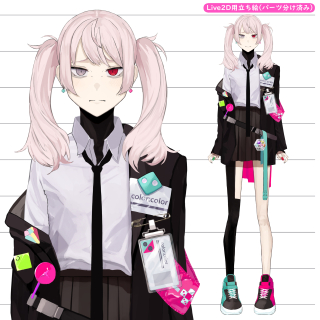 Live2D用立ち絵（パーツ分け済み）