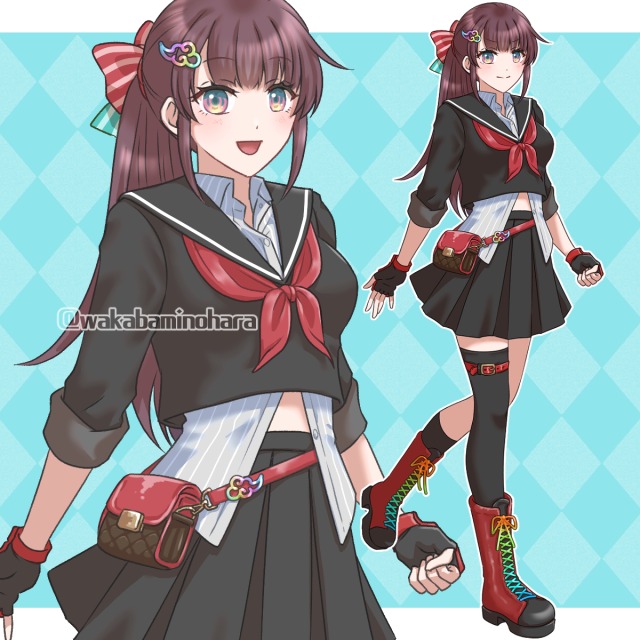 活発そうなセーラー服の女の子