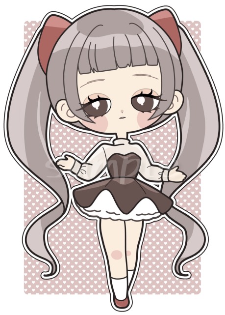 ドール風ミニキャライラスト
