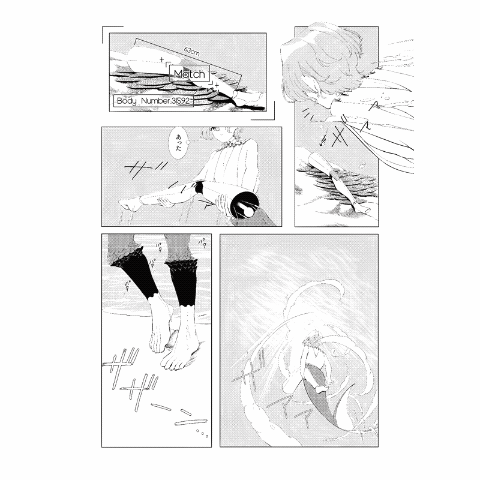 モノクロ漫画・イラスト