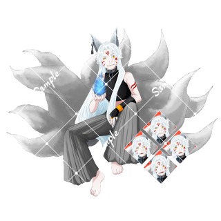 【表情差分4種】妖狐モチーフ 男の子