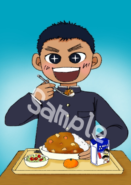 給食大好き運動部男子