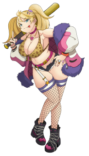 金髪ヤンキーポーズ付き