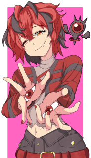 赤髪人外目縫いっ子