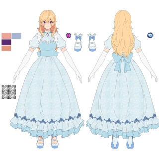 オリキャラ　二面図