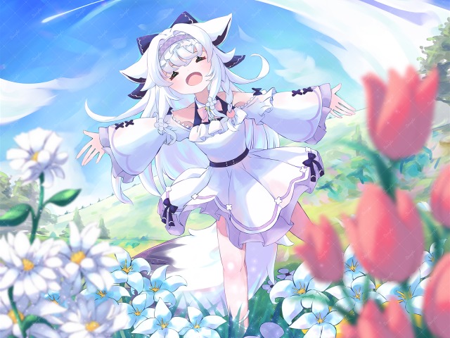 背景ありキャラクターイラスト