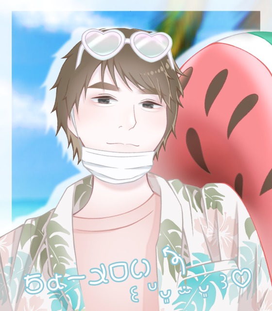 チェキ風イラスト