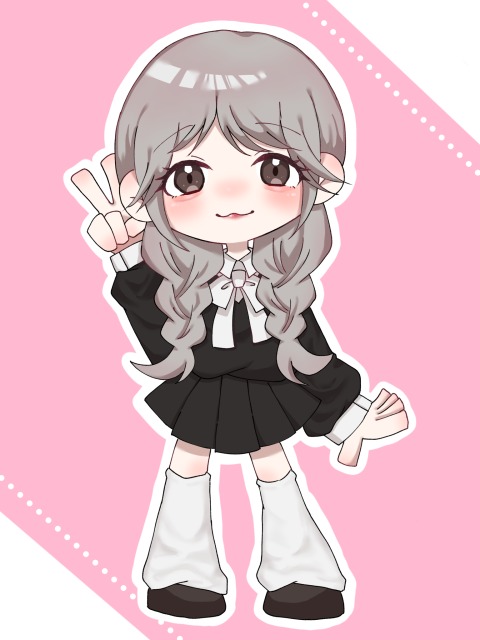 ミニ等身全身イラスト