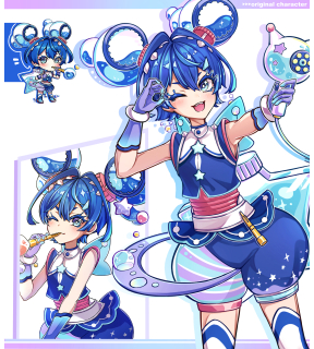 ポップでカラフルな女の子