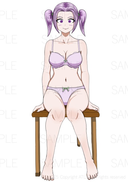 少女＿椅子に座るポーズ