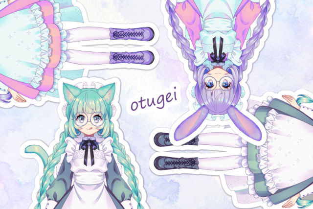 ねこうさぎメイドさん