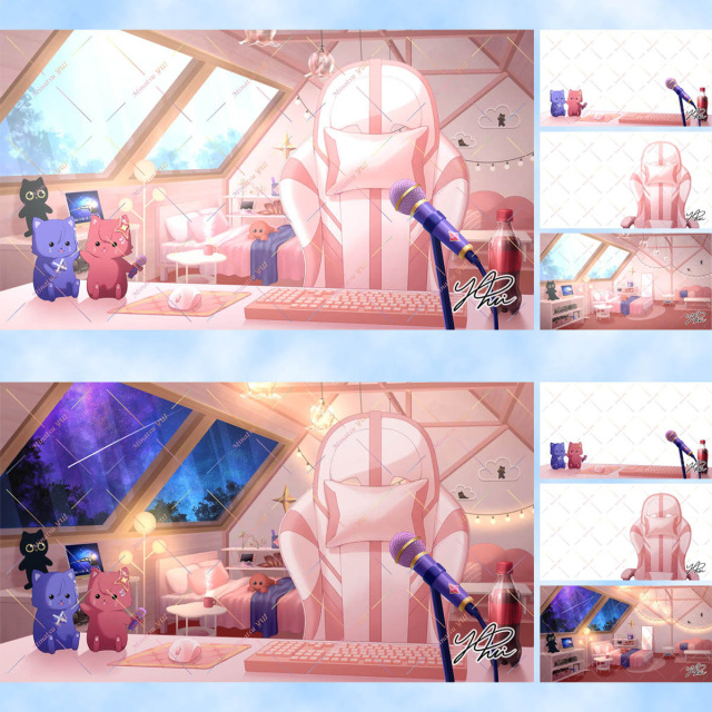 【依頼】YouTube 配信部屋イラスト