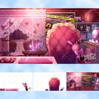 【依頼】YouTube 配信部屋イラスト