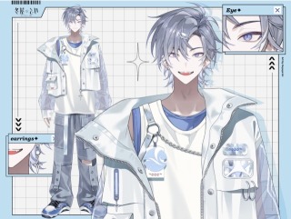 【Vtuberパーツ分けイラスト】