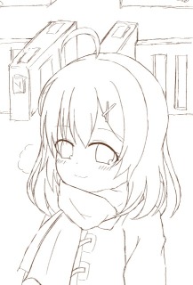 マフラーを巻いて待ち合わせ