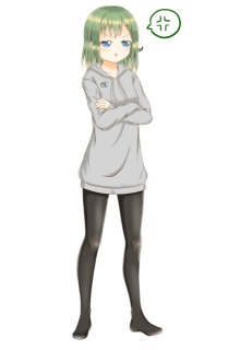パーカー女の子立ち絵