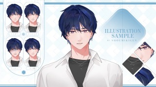 活動中配信者様　新規立ち絵制作　表情差分5枚