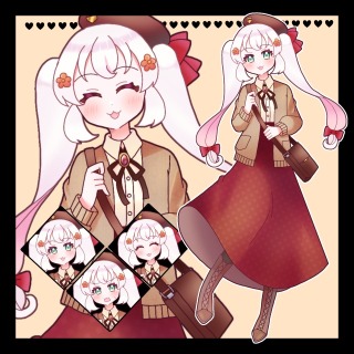 【立ち絵】いちごばら あいす（秋服）