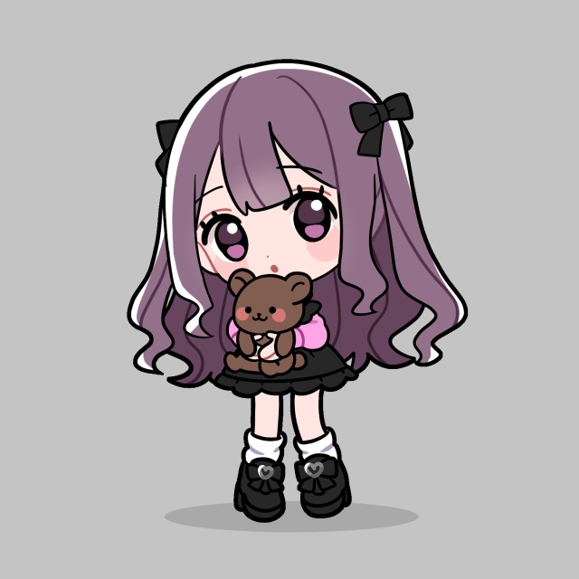 地雷系の女の子とくま