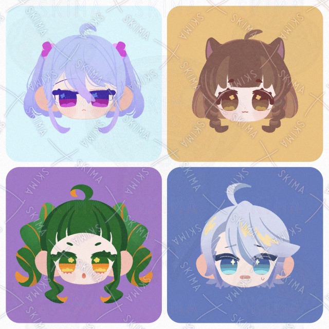 顔アップアイコンイラストサンプル