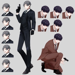 TRPG合わせ立ち絵サンプル　表情差分つき