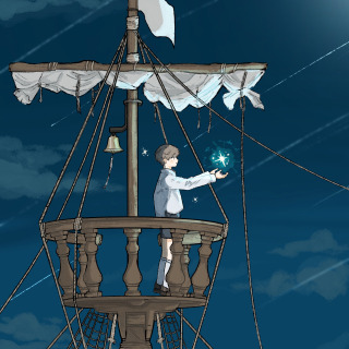 海を照らす彗星