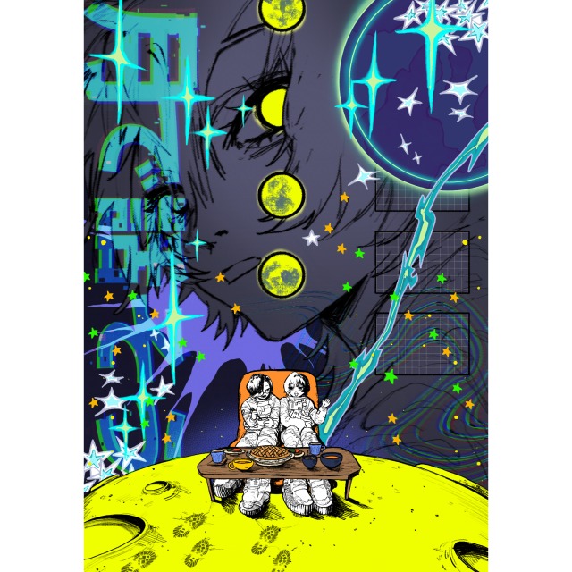 イラストレーション（コラージュ構図）