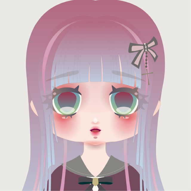 ドール風・病みかわSNSアイコン描きます｜アンニュイ