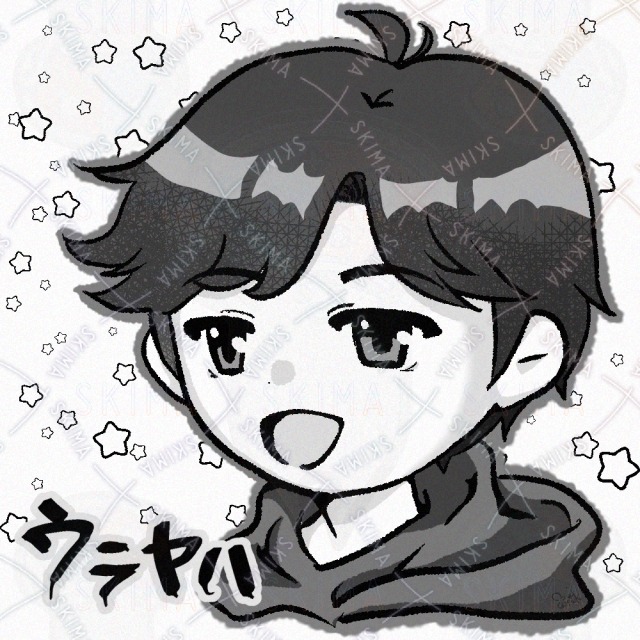 モノクロイラストご依頼絵