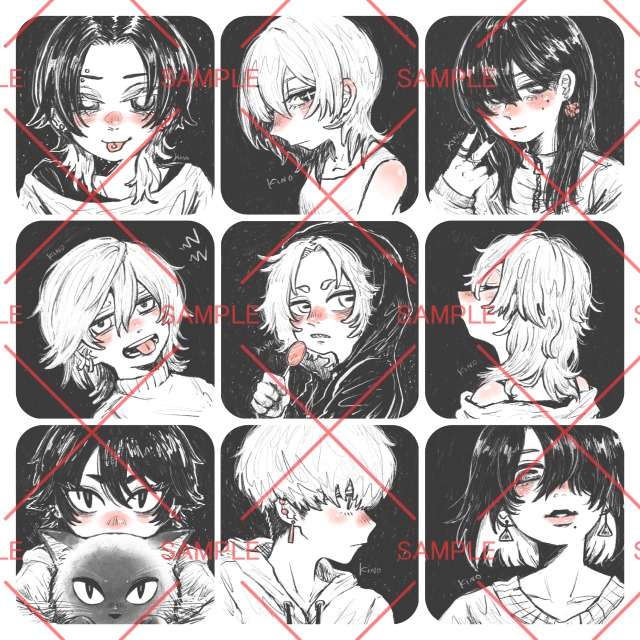 SNSアイコン向けのイラスト