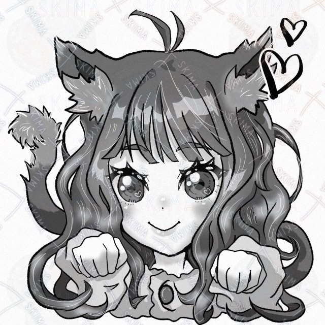 モノクロイラストご依頼絵