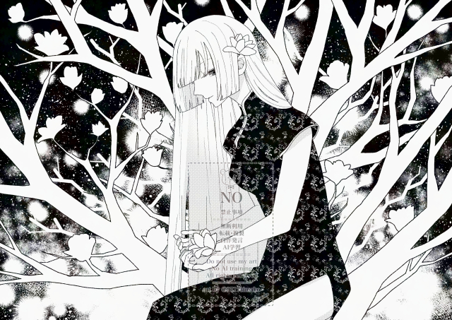 一枚絵サンプル（モノクロ）