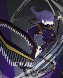 【制作例】鎖分銅使いのアクションイラスト