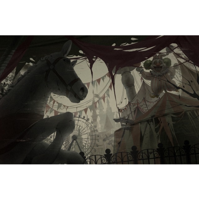 退廃的な背景イラスト