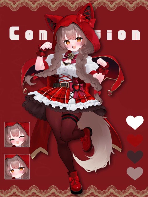 オリジナルキャラクター 立ち絵 表情差分2種