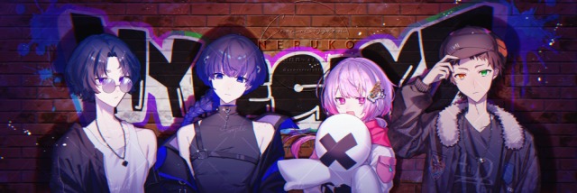 ヘッダー用集合イラスト