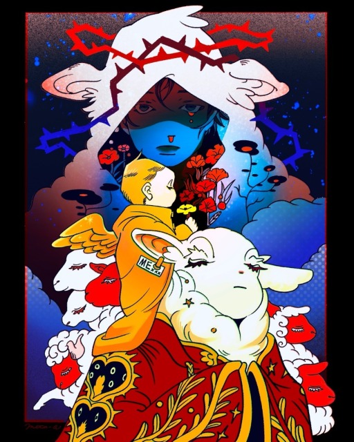 一枚絵「聖者きどりの羊たち」